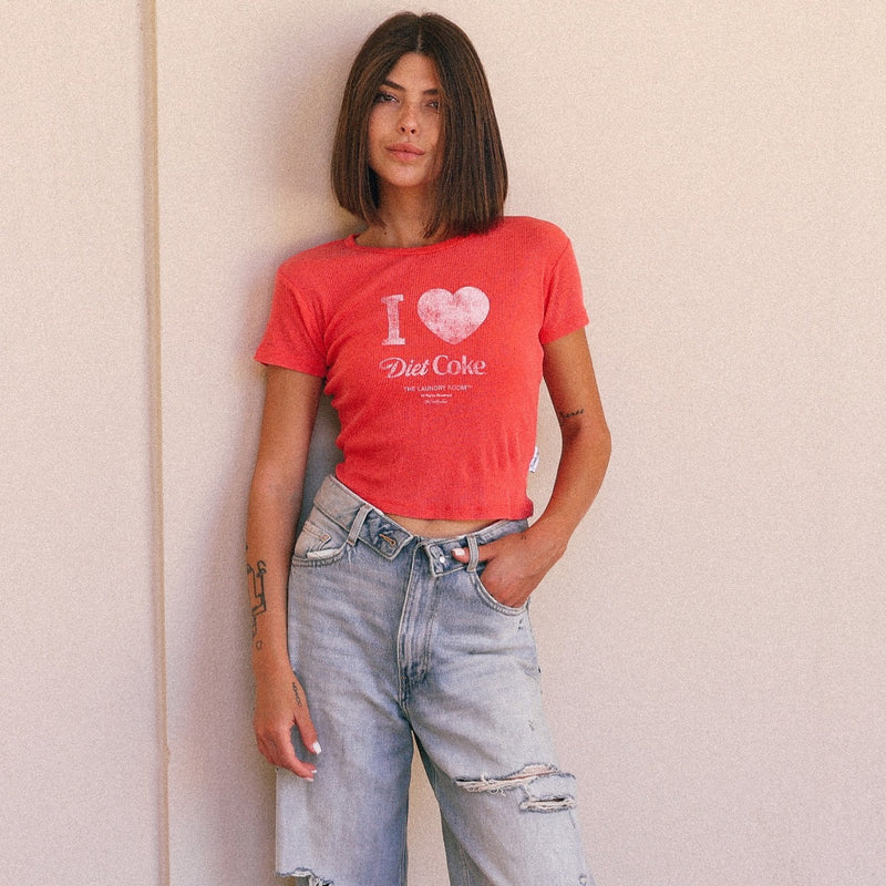 I Heart Diet Coke - Baby Tee - Vintage Red - The Laundry Room