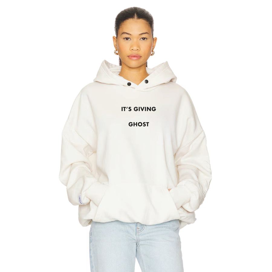 It's Giving Ghost - Hideout Hoodie - Bone