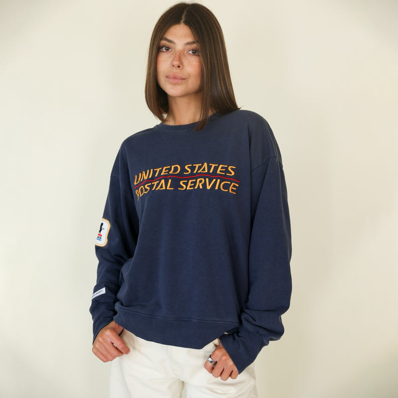 USPS Heritage - Classic Crewneck Sweater - Navy Snow - The Laundry Room