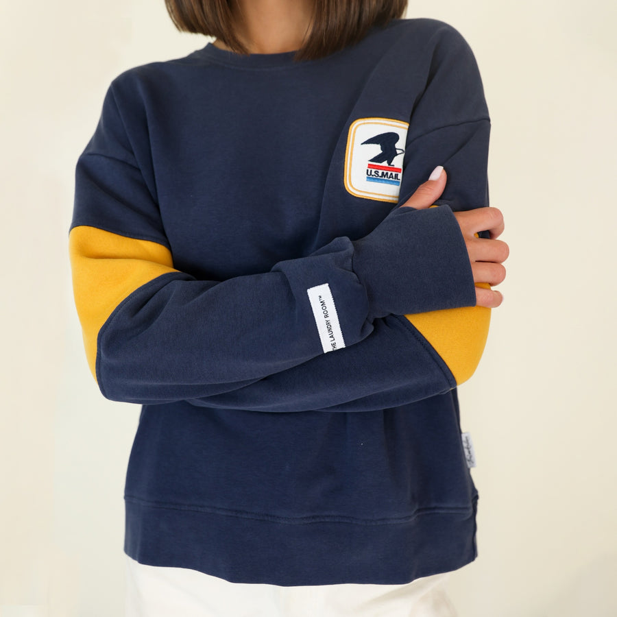 USPS Badge - Sports Club Sweatshirt - Navy Snow - The Laundry Room