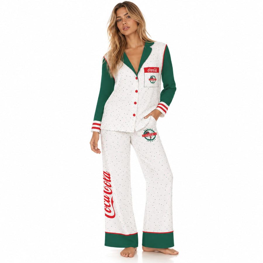Coca Cola Winter Sports - Silky PJ Set - Multi
