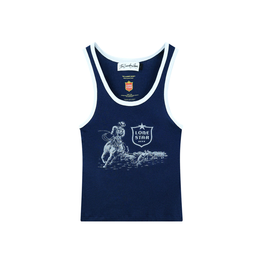 Lone Star Charging It - Rib Tank - Navy Snow & White - The Laundry Room